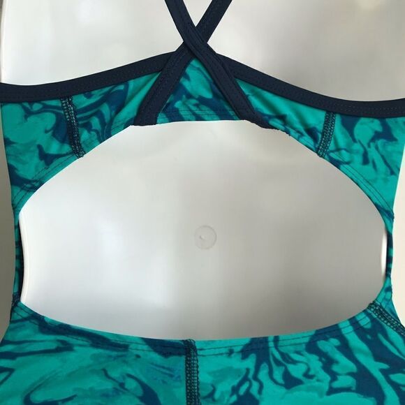 Sporti Light Wave Thin Strap One Piece Swimsuit Size 32 - Picture 8 of 11